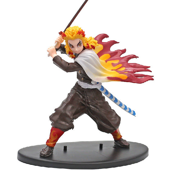 Demon Slayer Anime Figure Set - Tanjiro, Nezuko, Zenitsu, Rengoku + Giyu
