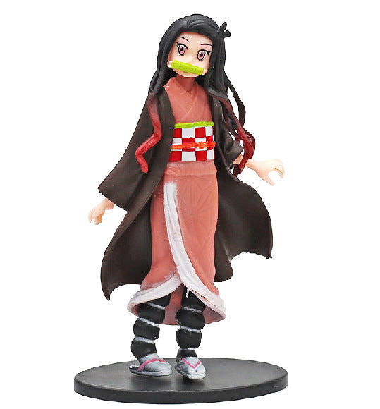 Demon Slayer Anime Figure Set - Tanjiro, Nezuko, Zenitsu, Rengoku + Giyu