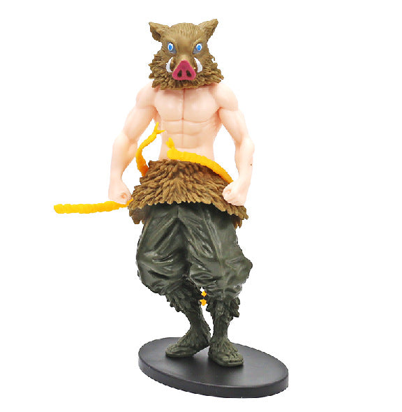Demon Slayer Anime Figure Set - Tanjiro, Nezuko, Zenitsu, Rengoku + Giyu