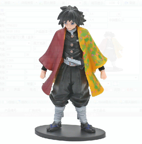 Demon Slayer Anime Figure Set - Tanjiro, Nezuko, Zenitsu, Rengoku + Giyu