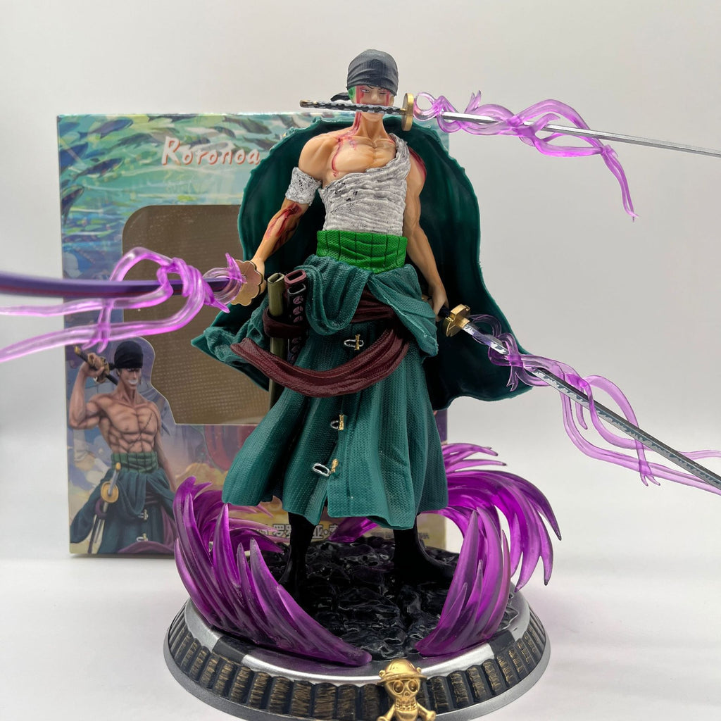 One Piece Roronoa Zoro Three Swords Purple Aura Figure