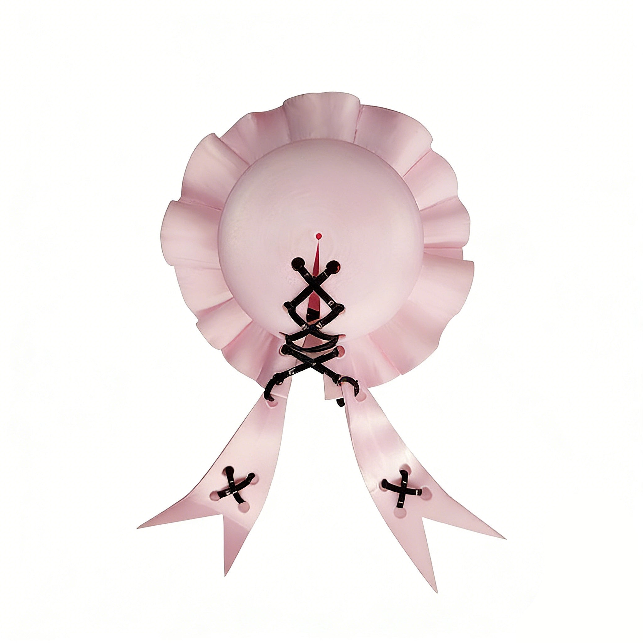 Lolita Pink Bun Hair Clips - Anime Cosplay Hair Accessory