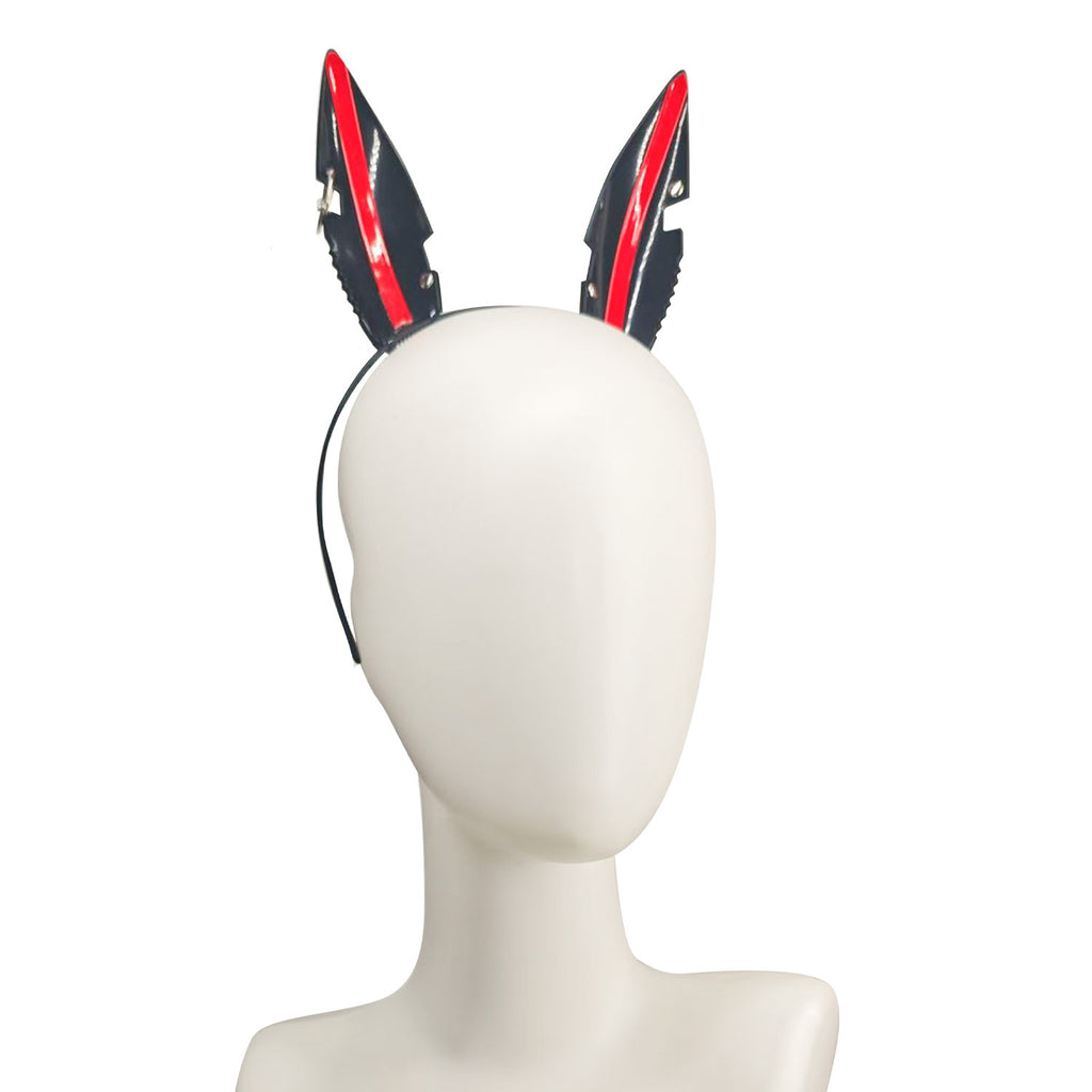 Gothic Lolita Cyberpunk Bunny Ear Headband - Cosplay Accessory