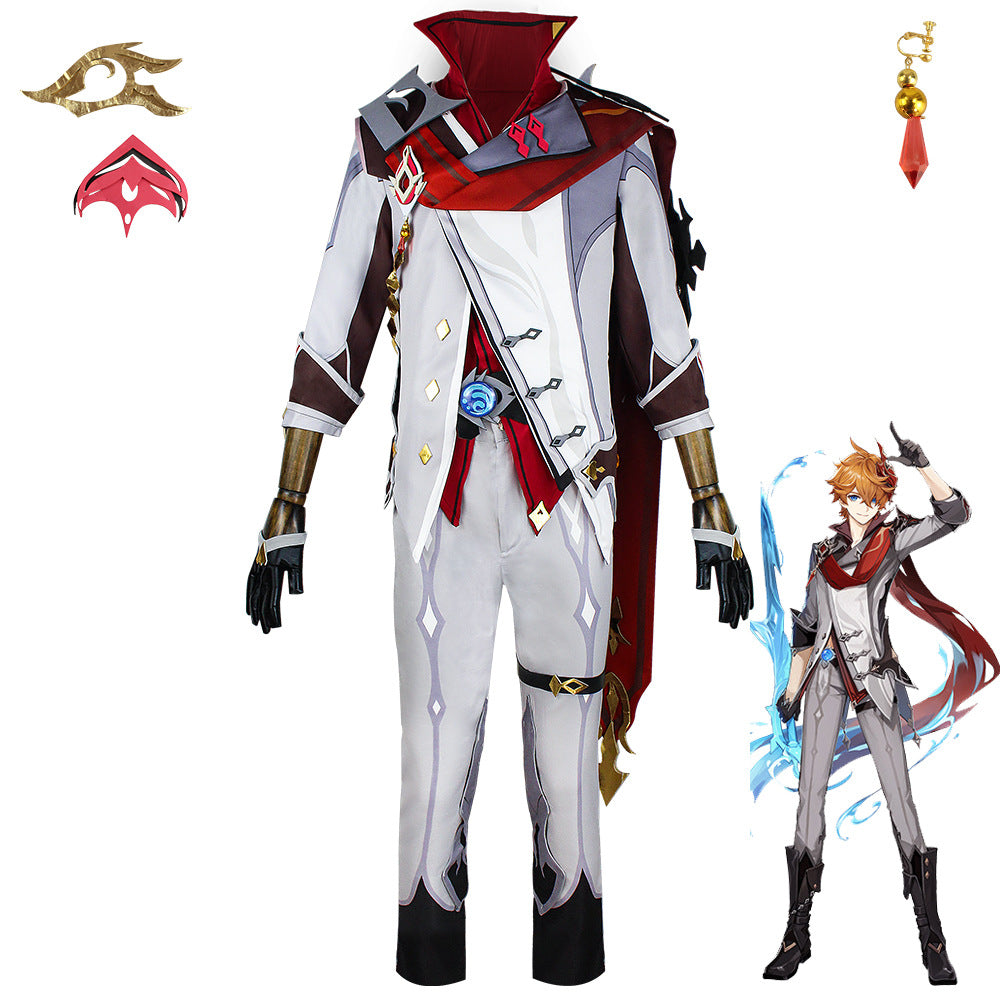 Genshin Impact Tartaglia Cosplay Costume - Fatui Harbinger Outfit