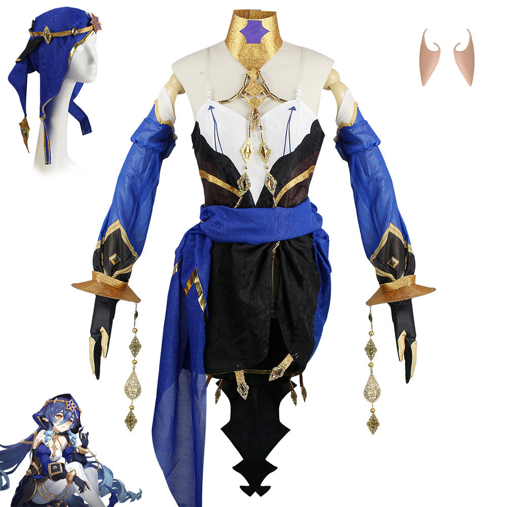 Genshin Impact Layla Cosplay Costume - Full Outfit with Accessories