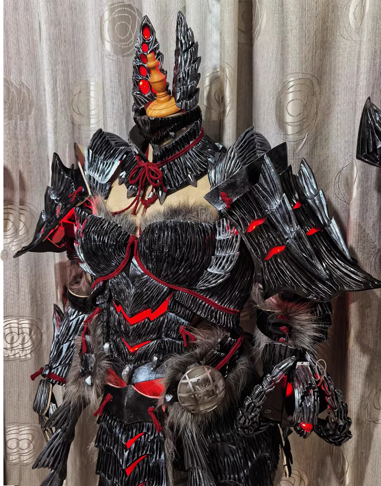 Monster Hunter Glavenus Armor Set with Great Hammer – Custom Cosplay Prop & Costume (Made to Order)