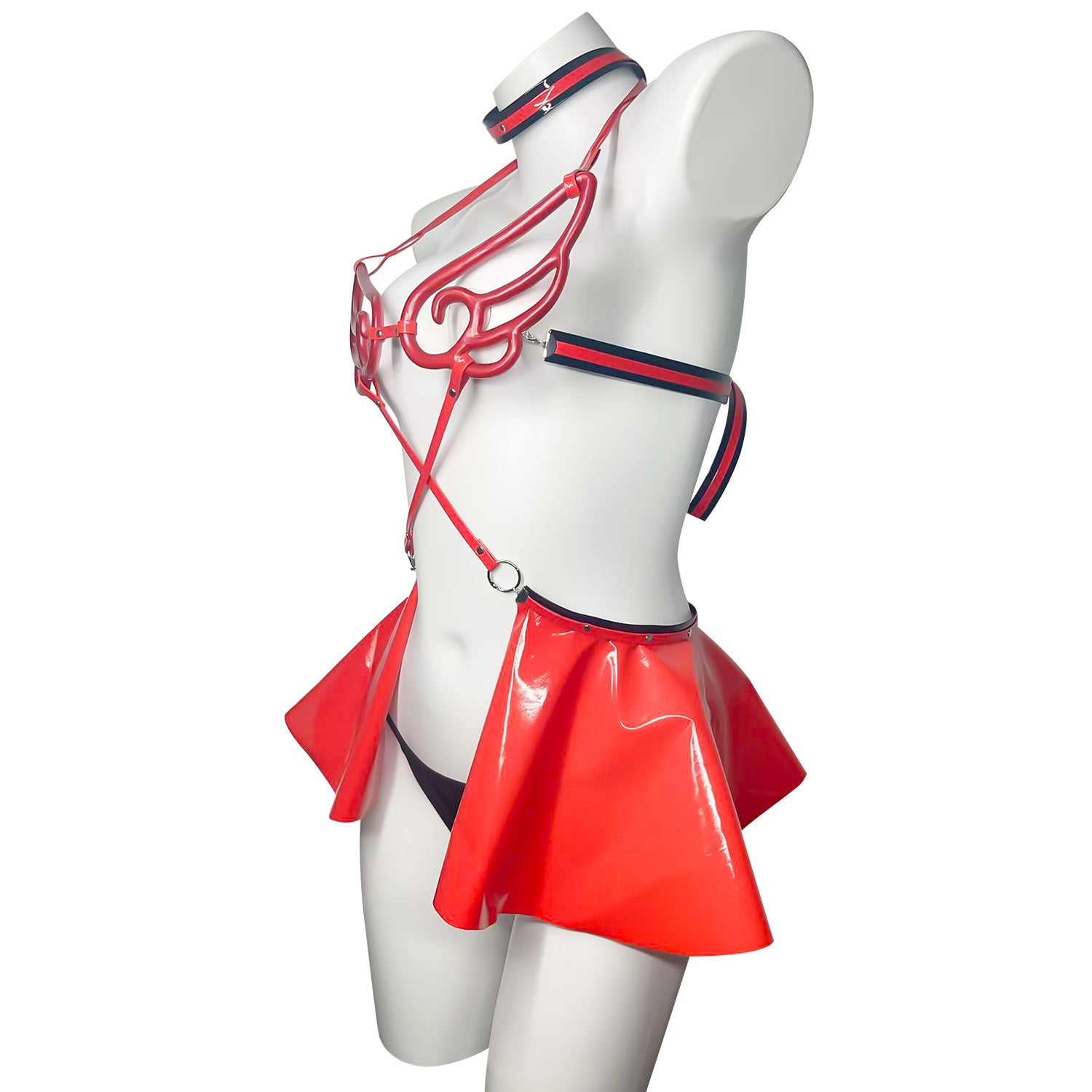 Red Evil Angel Cosplay Outfit - Sexy Lolita Party Costume