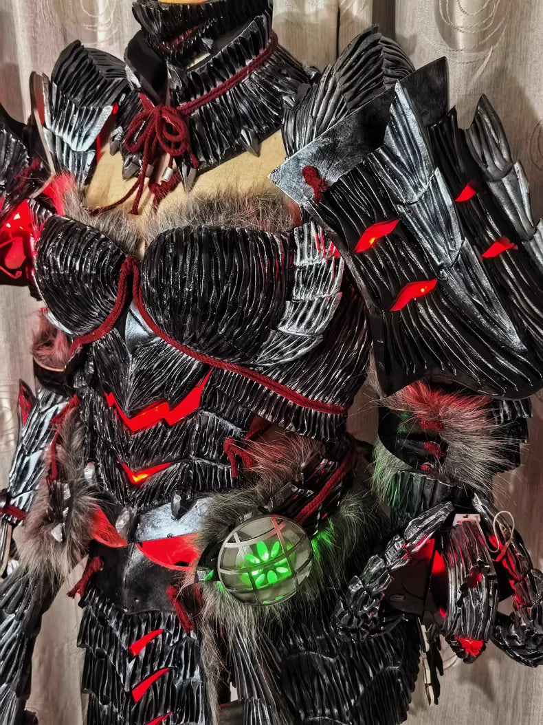 Monster Hunter Glavenus Armor Set with Great Hammer – Custom Cosplay Prop & Costume (Made to Order)