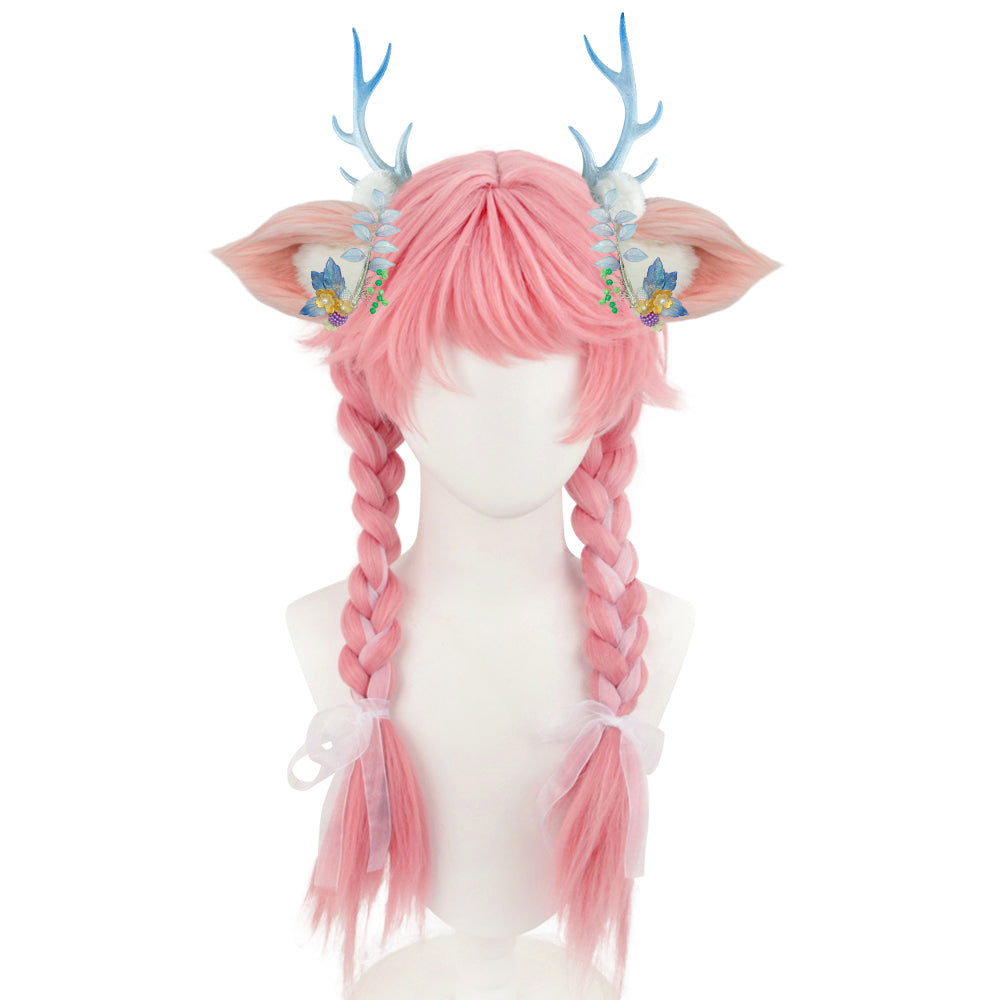 Yao (Honor of Kings) Pink Antler Headband & Hair Clips