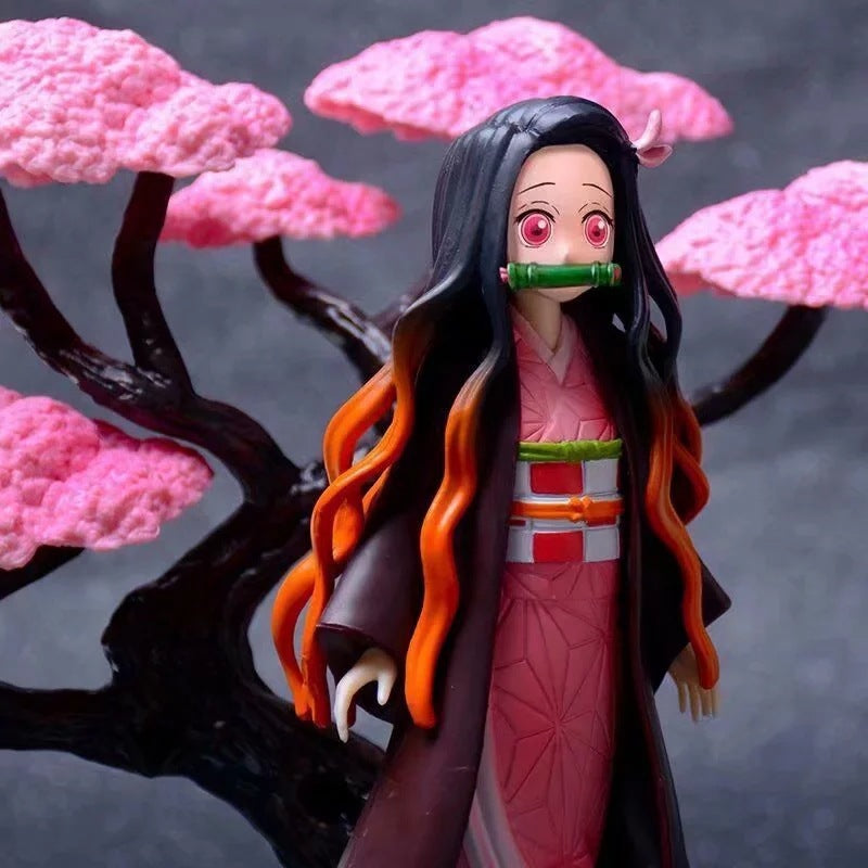 Demon Slayer Nezuko Kamado Figure - Sakura Tree Scene Anime Collectible