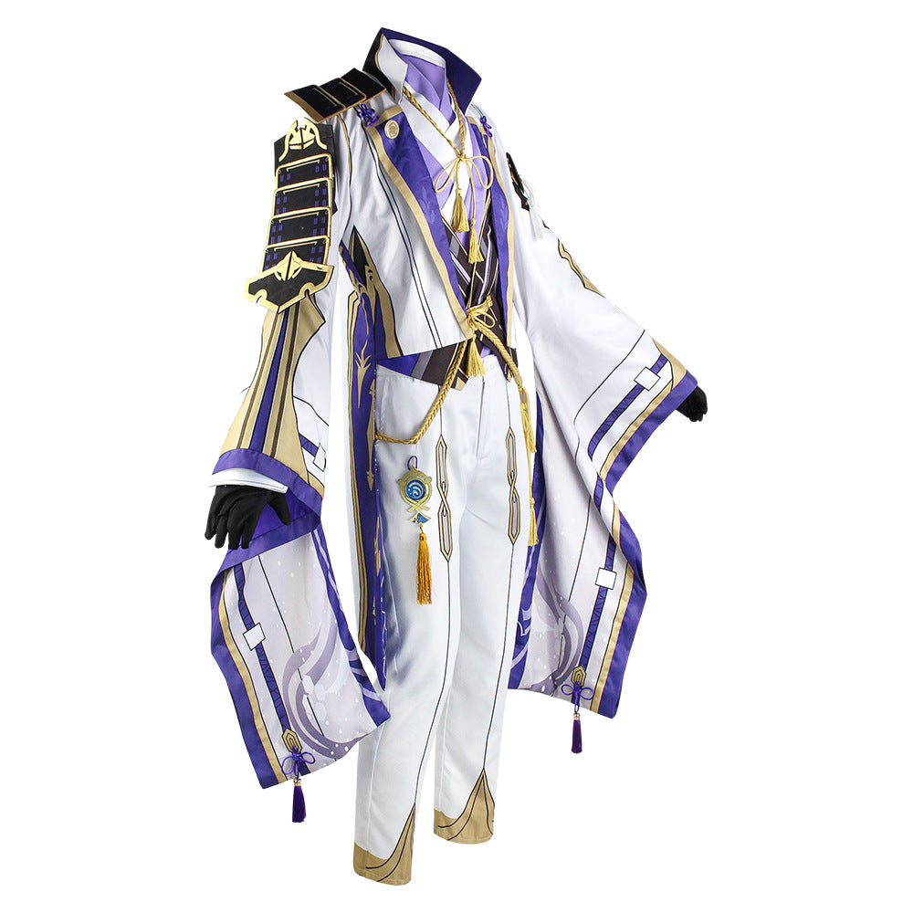 Genshin Impact Kamisato Ayato Cosplay Costume - Full Outfit with Accessories