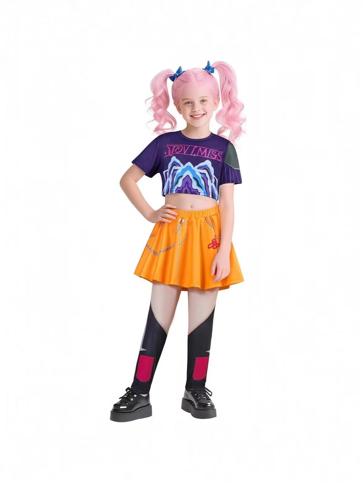 K-Pop Demon Hunters Kids Cosplay Costume (3 Variants: Lumi, Zoey, Mira)
