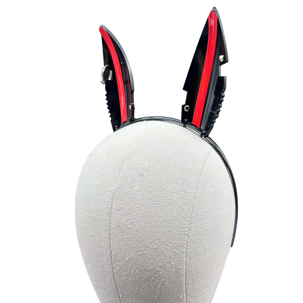 Gothic Lolita Cyberpunk Bunny Ear Headband - Cosplay Accessory