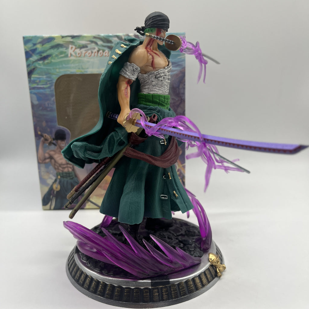 One Piece Roronoa Zoro Three Swords Purple Aura Figure