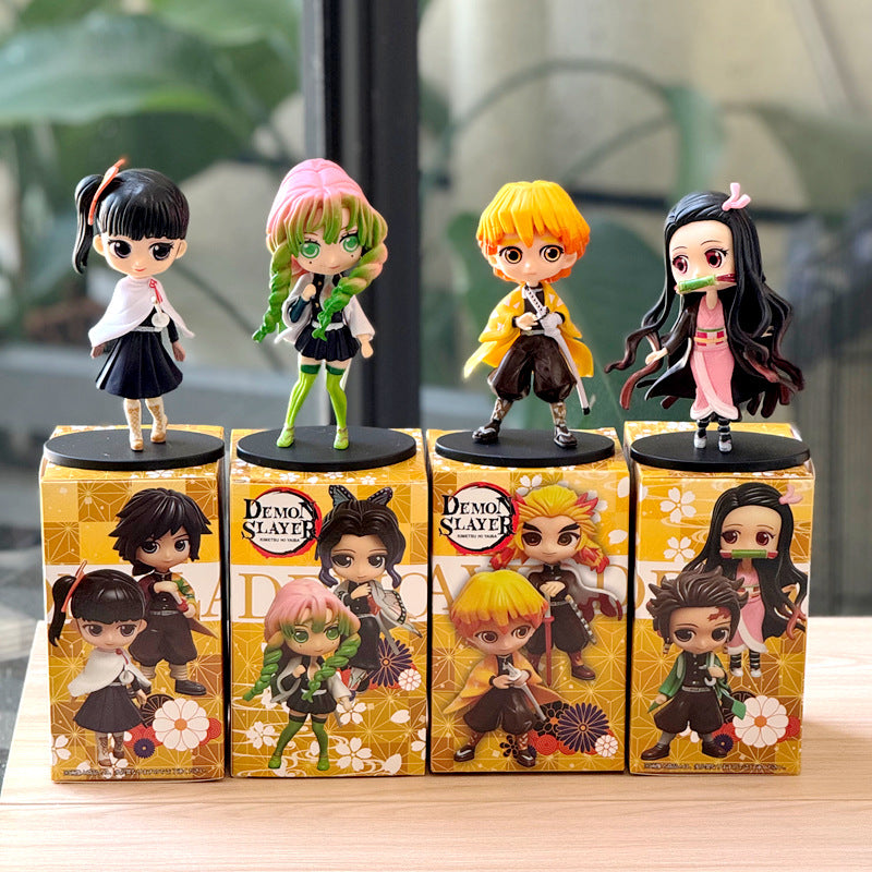 Demon Slayer 6-Piece Figure Set - Tanjiro, Nezuko, Zenitsu, Inosuke, Giyu, Shinobu