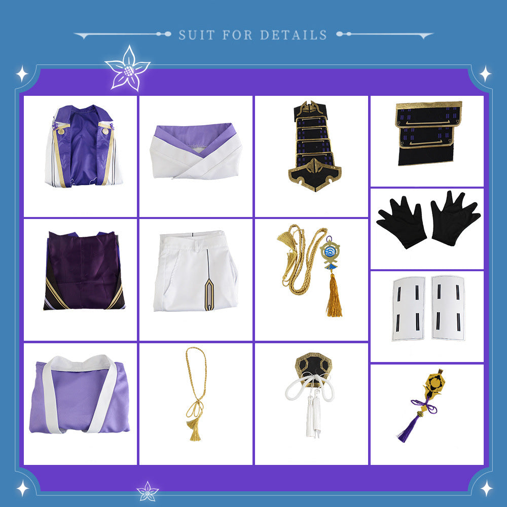 Genshin Impact Kamisato Ayato Cosplay Costume - Full Outfit with Accessories
