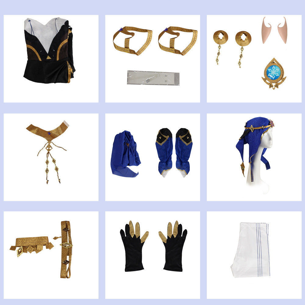 Genshin Impact Layla Cosplay Costume - Full Outfit with Accessories