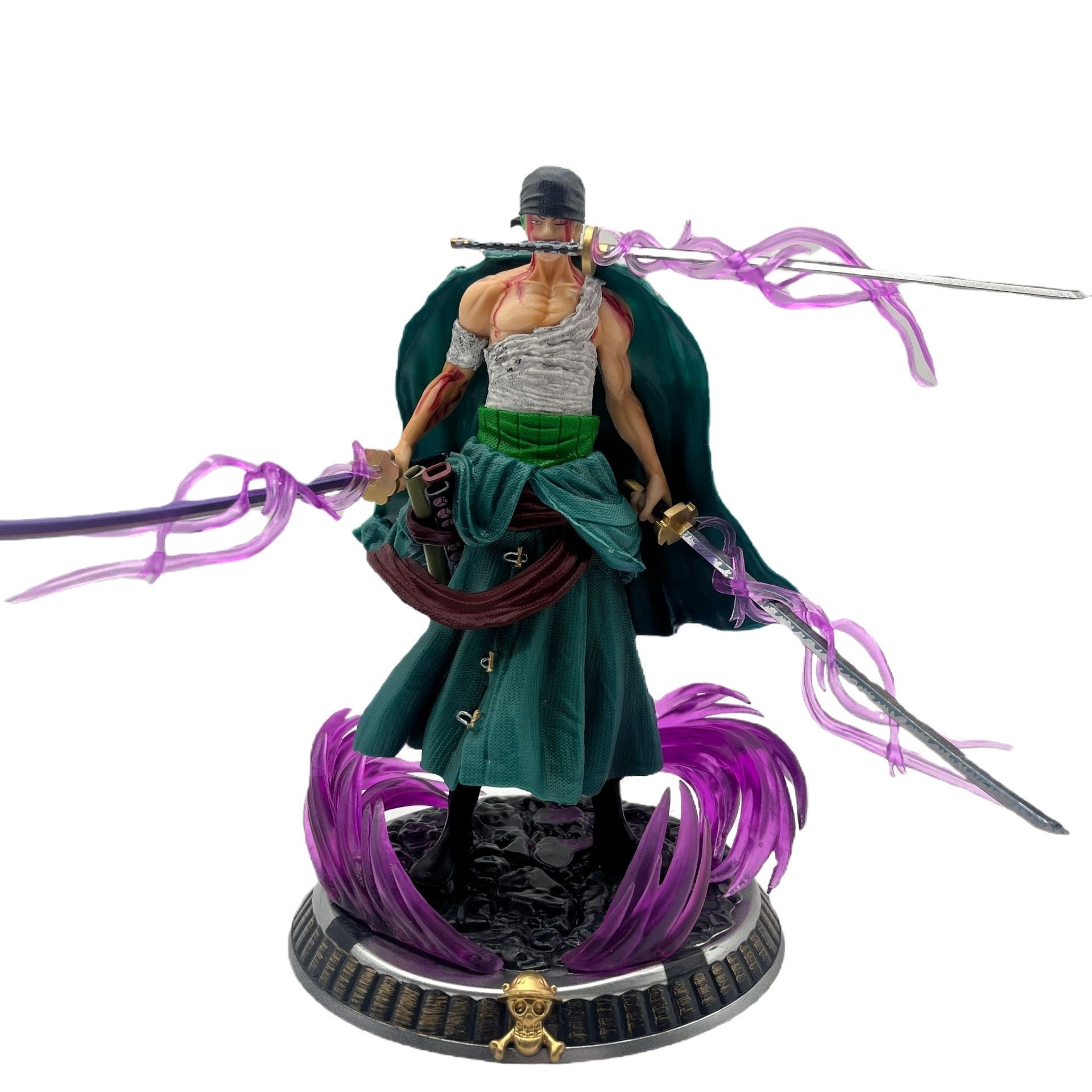 One Piece Roronoa Zoro Three Swords Purple Aura Figure