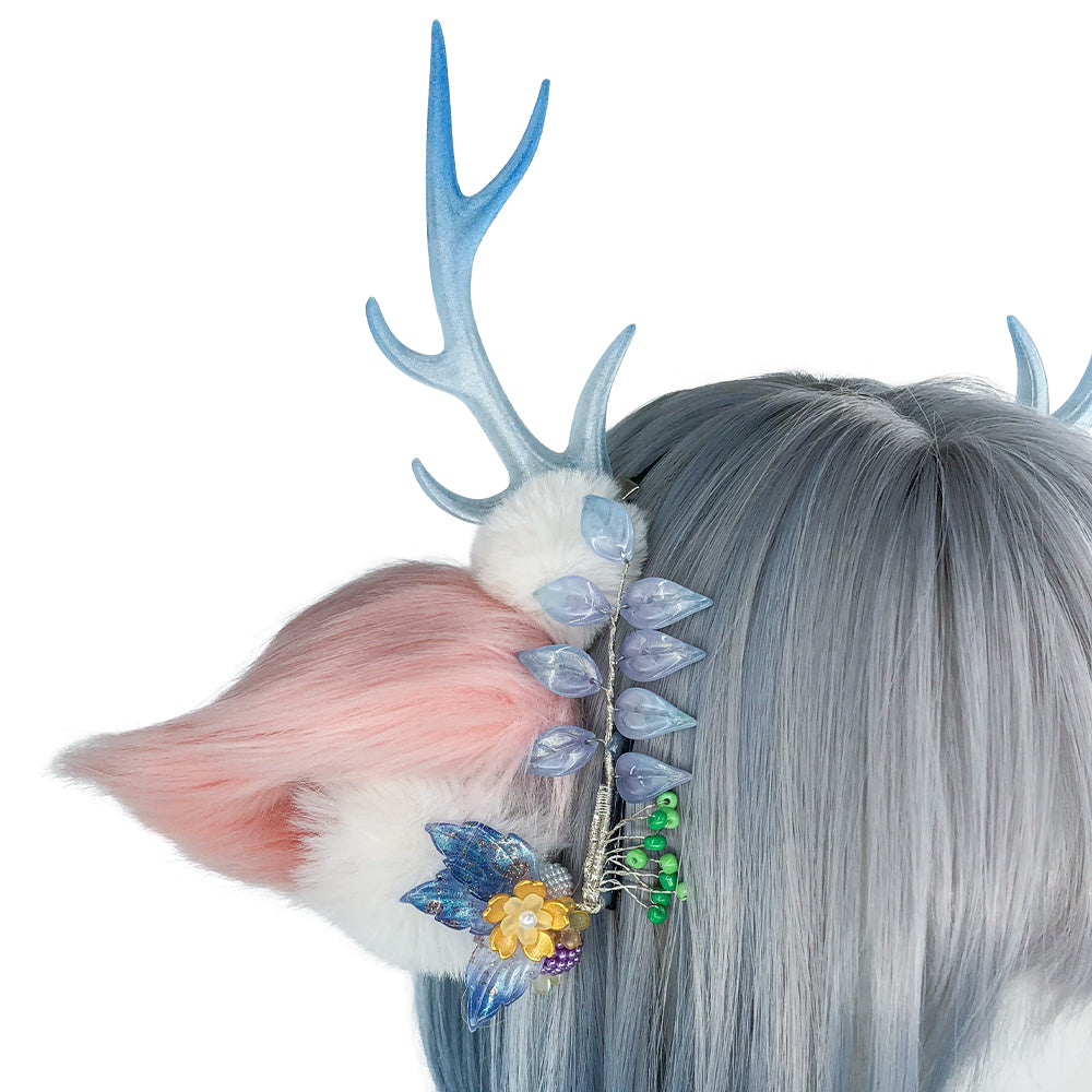 Yao (Honor of Kings) Pink Antler Headband & Hair Clips