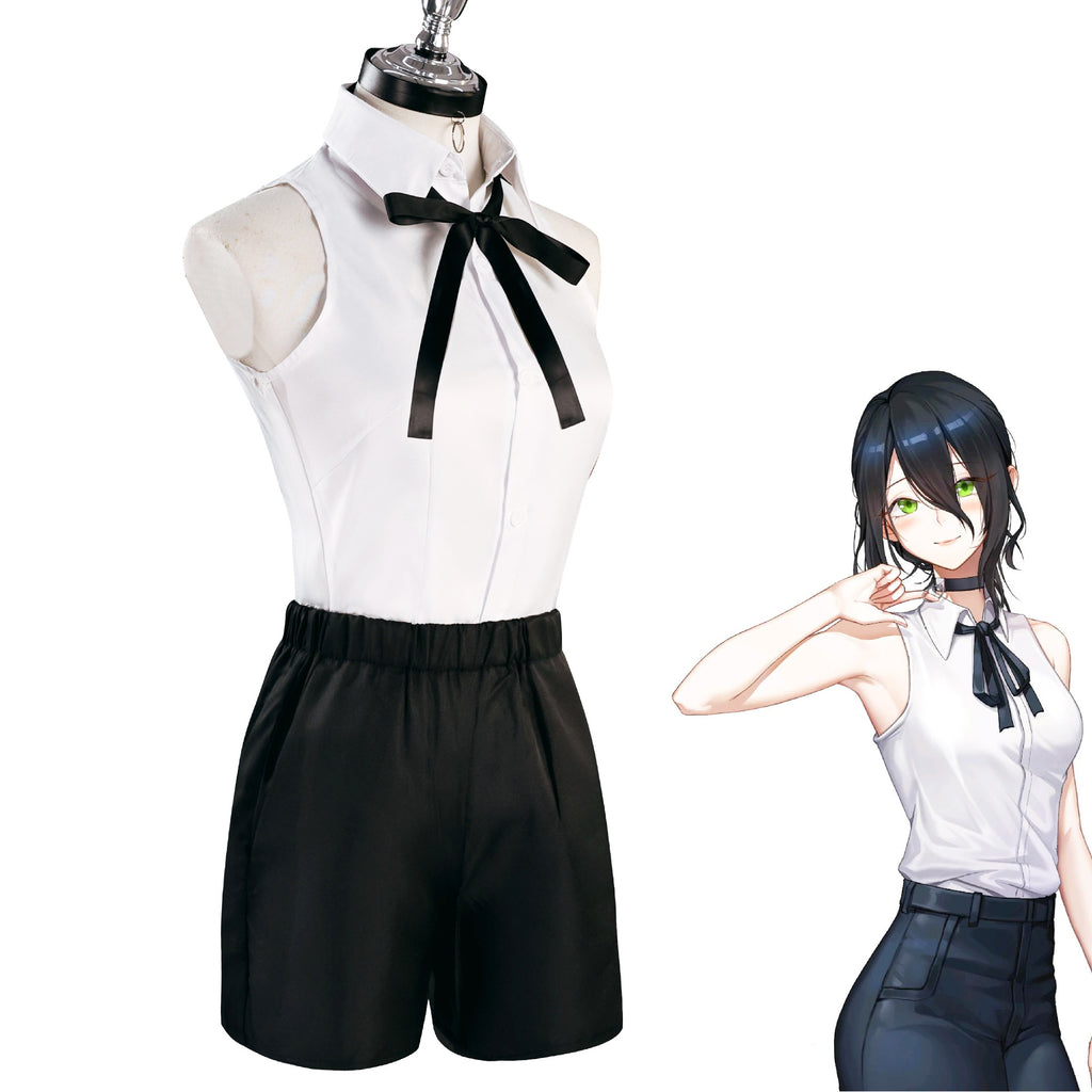 Chainsaw Man Reze Sleeveless Shirt & Shorts Outfit