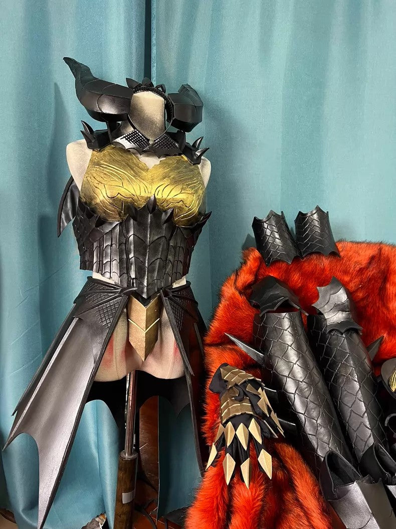 Monster Hunter World Black Dragon β Female Hunter Cosplay Costume – Custom Made to Order2