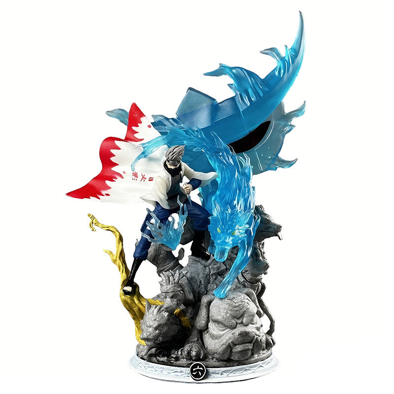 Naruto Kakashi Sixth Hokage Figure Susanoo Blue Wolf Collectible