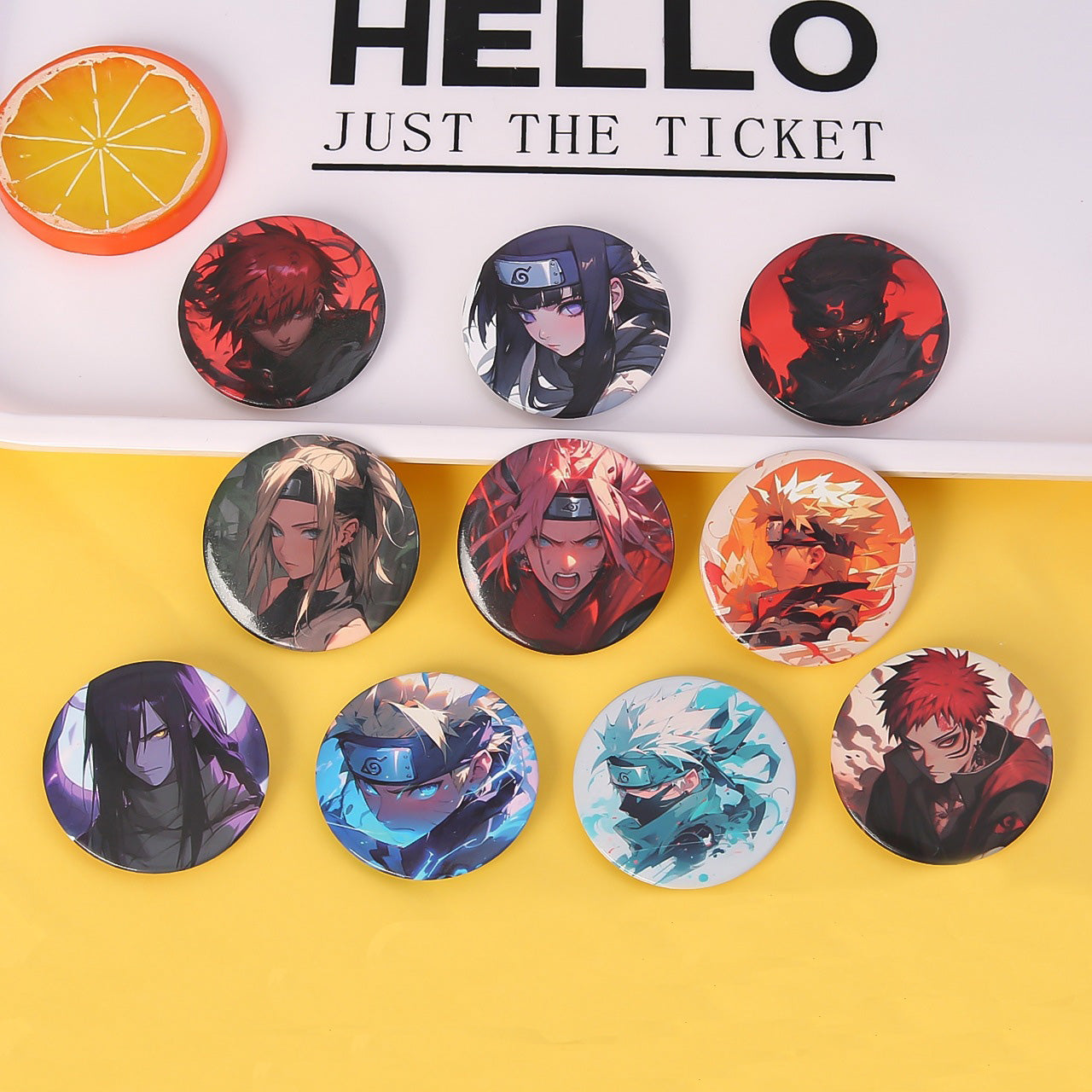 Naruto Shippuden 10-Character Button Badge Set – Anime Collectible2