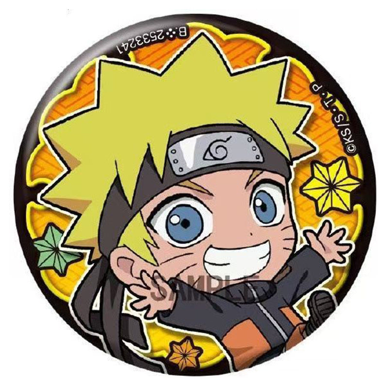 Naruto Shippuden Chibi Character Button Badge Set – 10 Anime Pins1