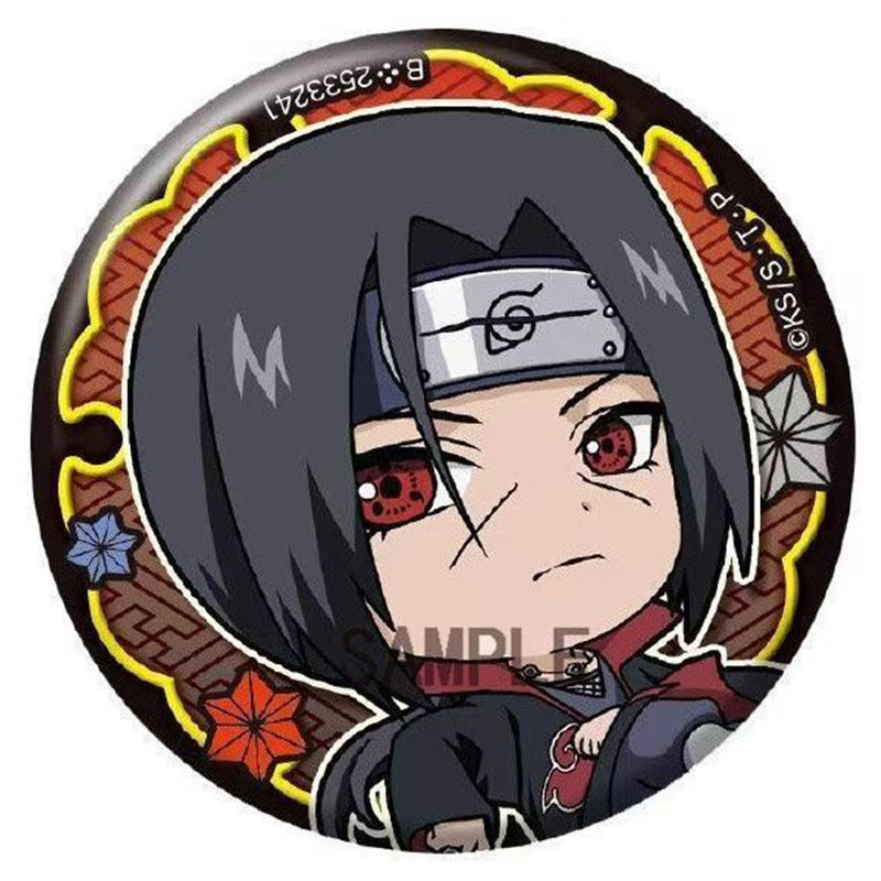 Naruto Shippuden Chibi Character Button Badge Set – 10 Anime Pins2