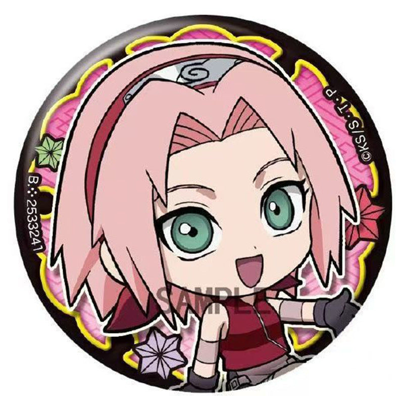 Naruto Shippuden Chibi Character Button Badge Set – 10 Anime Pins3