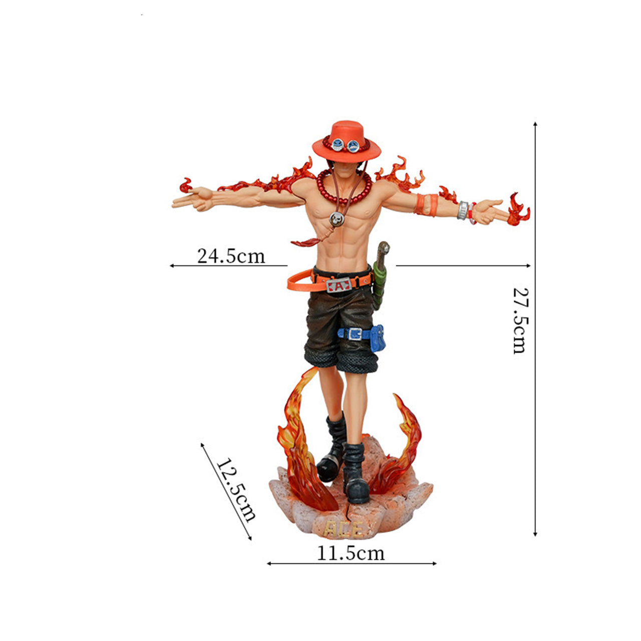 Portgas D. Ace LED Fire Figure – One Piece PVC Statue1