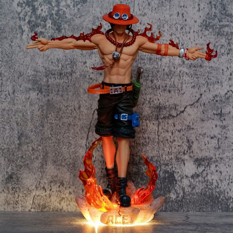 Portgas D. Ace LED Fire Figure – One Piece PVC Statue3