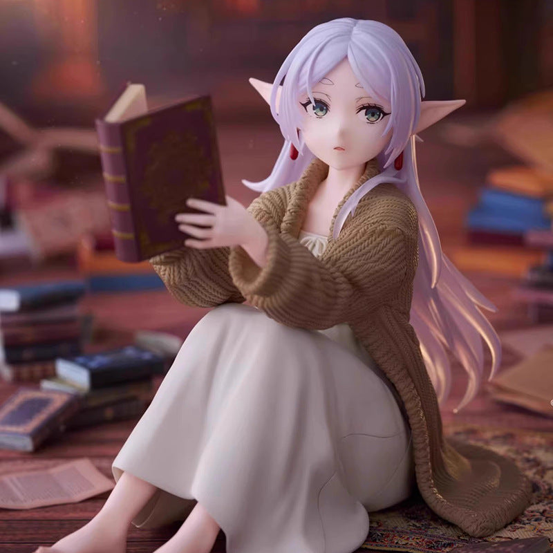 Sousou no Frieren Frieren Reading in Knit Cardigan Collectible Figure1