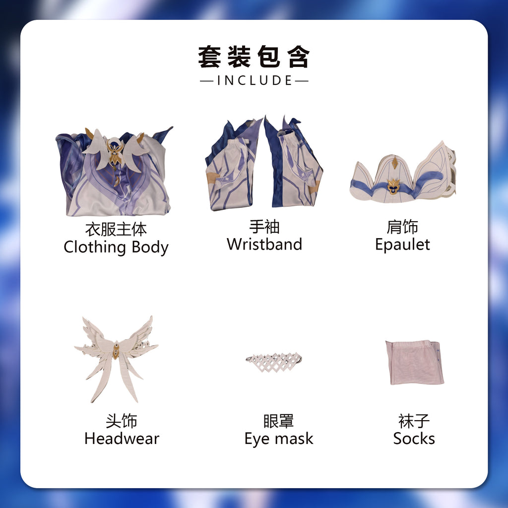 Genshin Impact Moon Maiden Cosplay Costume